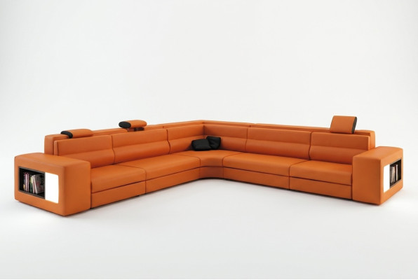 L-Vormige Moderne Hoekbank Bank Bekleding Lederen Design Bankstel