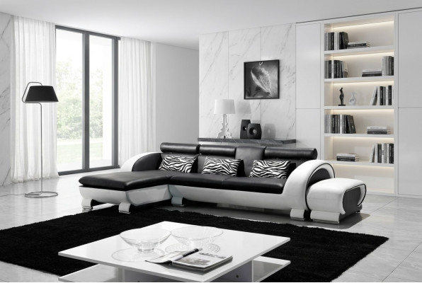 Hoekbank leren bank woonlandschap L-vorm decoratieve bank bank bekleding zit hoek