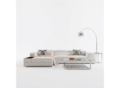Leren bank Bank Bank Hoekbank Hoek Bekleding Zitgroep Decor Woonlandschap