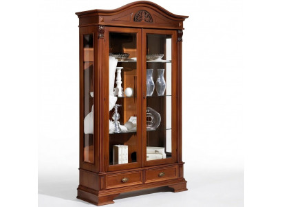 Vitrine glazen kast woonkamer etalage 2 deuren vitrines barok