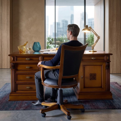 Luxe Washington kantoorset Italiaanse meubels kantoor 3-delig Barok Rococo massief hout