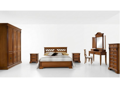 Luxe slaapkamerset 8-delig Bed + 2x Nachtkastje + Kaptafel Designermeubelen Massief hout
