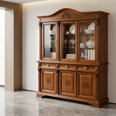 Dressoir Muurkast Hout buffet Vitrine Kast Eetkamerkasten