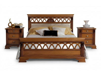 Bed Double Hotel Antik Beds 2x Nightstand Bedroom 3 pieces Baroque Rococo Solid wood  Bed Dubbel Hotel Antiek Bedden 2x Nachtkast Slaapkamer 3-delig Barok Rococo Massief hout