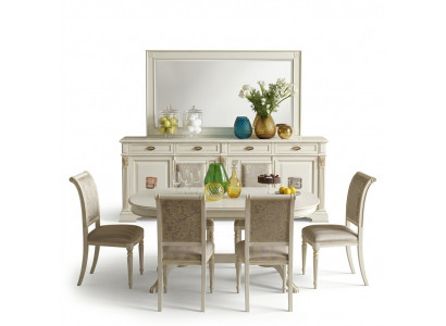 Eetset Eettafel 6 x Stoel Set Set Meubel Tafel Klassieke Eetkamerset 7-delig Massief hout