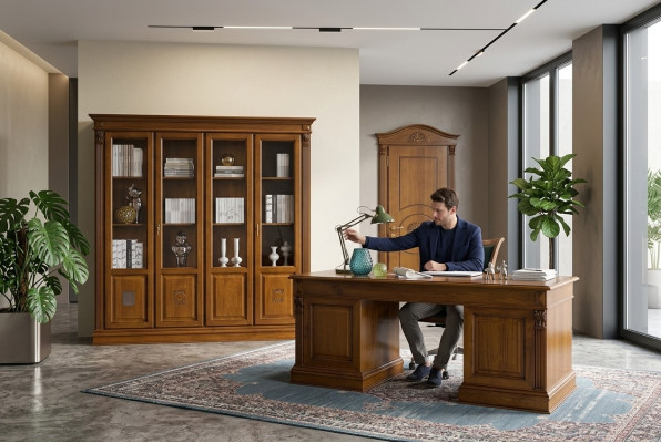 Schrijftafel Bureau Tafel Elegante Houten Tafels Barok Rococo Antiek Stijl 185x90cm