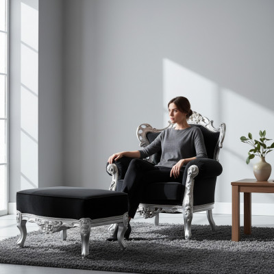 Hocker Voetenbank Bijzettafel Ottoman Bank Bekleed Zit Nieuw