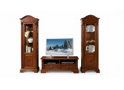 Woonkamer meubelset vitrines vitrine dressoir meubels in massief hout.