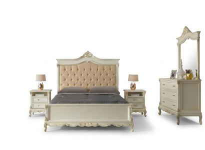 Italiaanse barokstijl meubels slaapkamer 5-delige set bed dressoir nachtkastjes