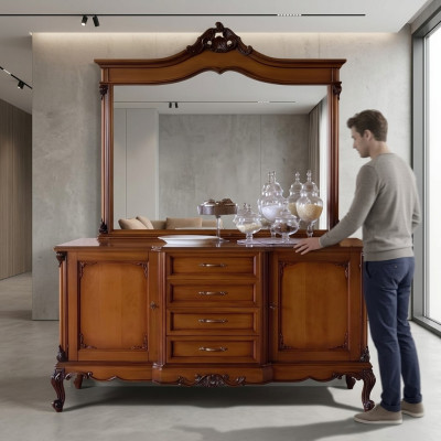 Ladekast dressoir Laden dressoir Woonkamer barok dressoir xxl ontwerp massief hout