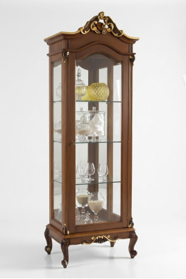 Edele Vitrine in antieke stijl Barok Rococo klassieke woonkamer glazen kast