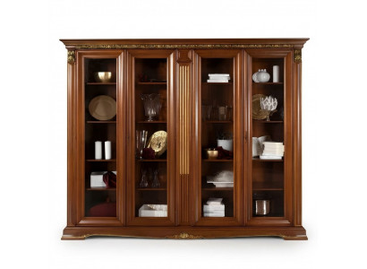 Vitrine Glas Muurkast Vitrinekast Barok Rococo Italiaanse Stijl Meubels Massief Hout