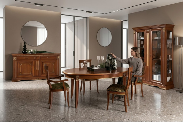 Eettafel Tafel Groep Eetkamer Woonkamer Hout Barok Rococo Italië Meubels