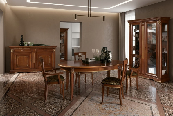 Eettafel Tafel Groep Eetkamer Woonkamer Hout Barok Rococo Italië Meubels