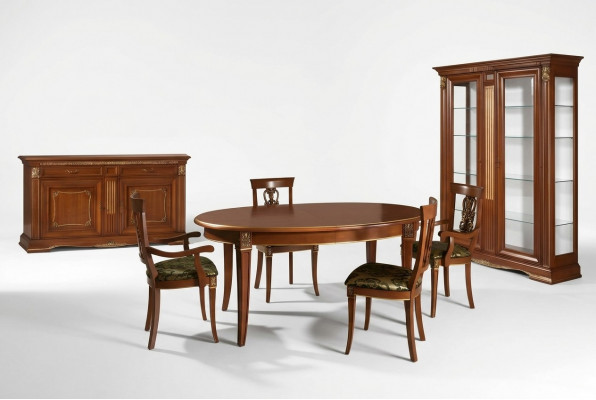 Eettafel Tafel Groep Eetkamer Woonkamer Hout Barok Rococo Italië Meubels