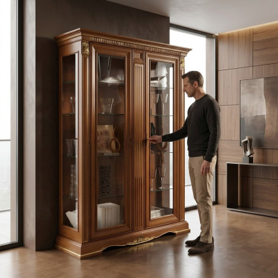 Vitrinekast Vitrines Woonkamer Bekijk Kasten Ontwerp Barok Rococo Italië