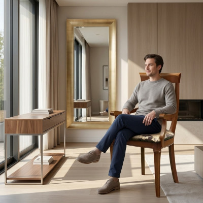 Stoel Bruin Ontwerp Woonkamer Hout Eetkamerstoelen Gestoffeerde met Armleuning