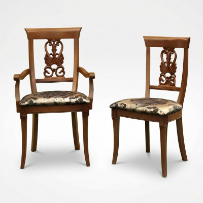Stoel Bruin Ontwerp Woonkamer Hout Eetkamerstoelen Gestoffeerde met Armleuning