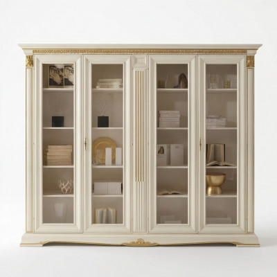 Kantoor boekenkast Archiefkast Luxe Italiaanse meubels Antieke kast Massief hout
