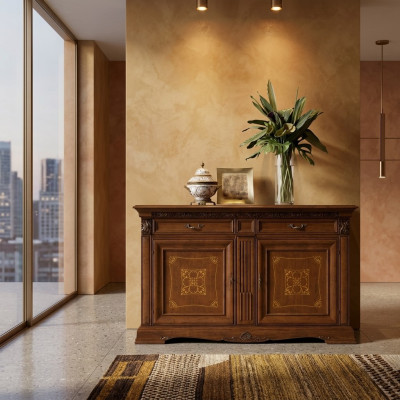 Hoogwaardige klassieke massief houten dressoir dressoir kast hotel nieuw