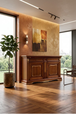 Dressoir Luxe Design Commode Sideboard Kast Massief Hout Italiaanse Meubels