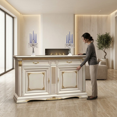 Ladenkast Kast Luxe Kast Plank Console Italië Meubels Massief hout Ladekasten Nieuw