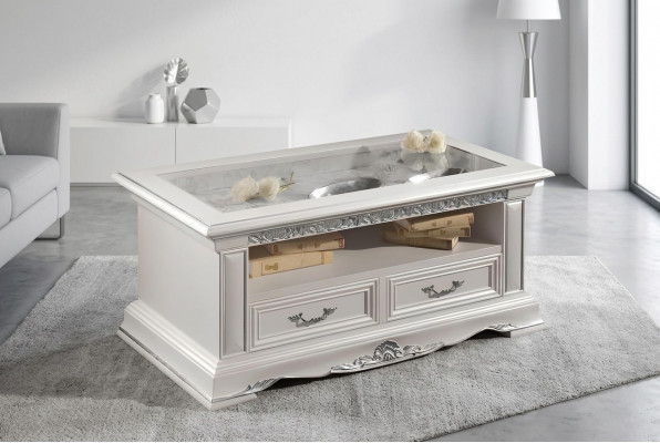 Antiek ontwerp Klassieke salontafel Bijzettafel Bank Woonkamertafel Tafels