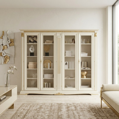 Vitrine kast Vitrines Woonkamer Etalagekasten Ontwerp Barok Rococo Massief hout