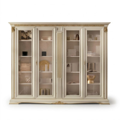 Vitrine kast Vitrines Woonkamer Etalagekasten Ontwerp Barok Rococo Massief hout