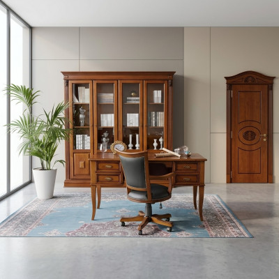 Kantoorset Bureau Directeursstoel Compleet Kantoor Office Barok Rococo 2-delig.