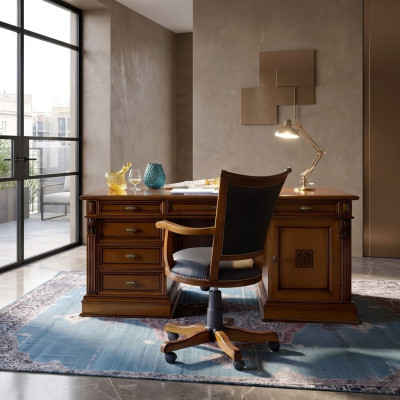Inrichting van de werkkamer kantoor meubels tafel stoel 2-delige set barok.