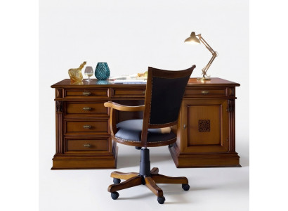 Inrichting van de werkkamer kantoor meubels tafel stoel 2-delige set barok.