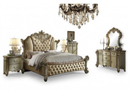 Deco bed bekleding ontwerp luxe hotel tweepersoonsbedden slaapkamer leer