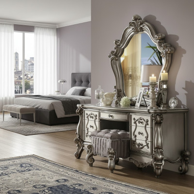 Klassieke kaptafel spiegel luxe console ladekast slaapkamer barok nieuw