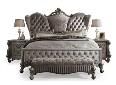 Bed, luxe tweepersoonsbed, slaapkamer designbed, bedden hout