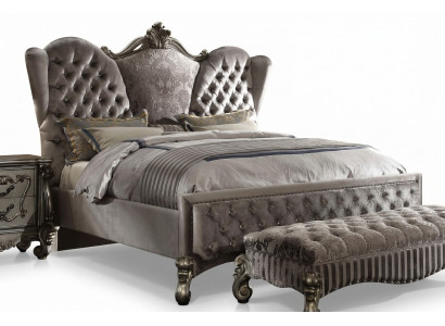 Ontwerp luxe slaapkamer 3-delige set Bed 2x nachtkastje Klassieke beddenset
