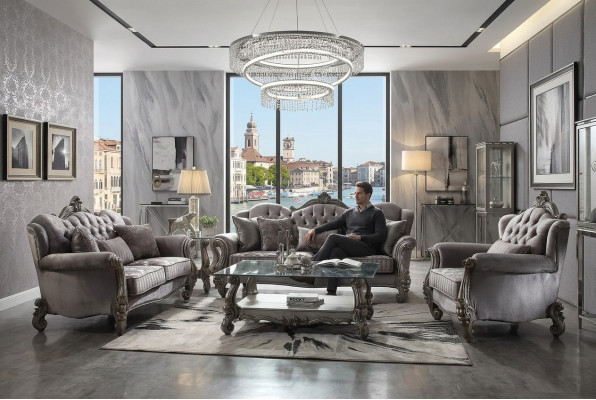 Ontwerp 3-zits Relax Club bank Lounge bank Textiel gestoffeerde bankstof