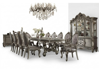 Eettafel 10 x Stoelen Eetkamer Set Eethoek Houten Tafel 11-delig Barok
