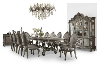 Eettafel 10 x Stoelen Eetkamer Set Eethoek Houten Tafel 11-delig Barok