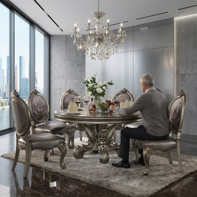 Ontwerp Ronde Tafel 8x Stoelen Eetkamer Zitkussen Set Ronde Tafels