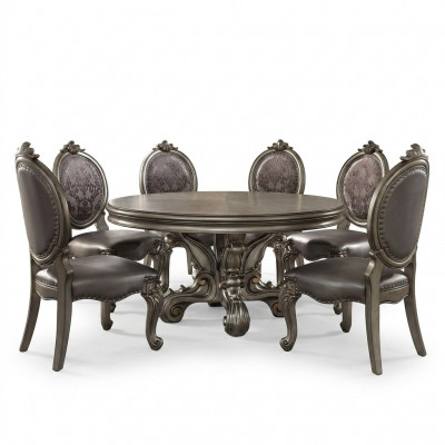 Ontwerp Ronde Tafel 8x Stoelen Eetkamer Zitkussen Set Ronde Tafels