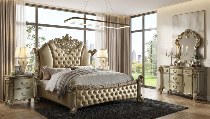 Meubilair 5-delige set Bed + 2x Nachtkastje + Dressoir + Spiegel Slaapkamer