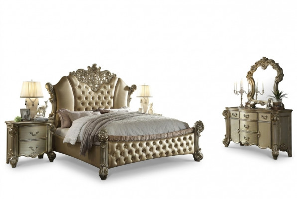 Meubilair 5-delige set Bed + 2x Nachtkastje + Dressoir + Spiegel Slaapkamer