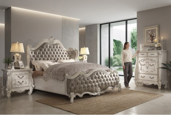 Ontwerp luxe slaapkamerset bed decoratie 2x nachtkastjes dressoir set