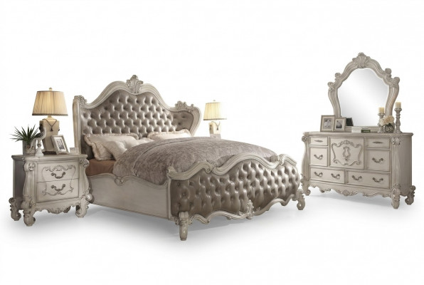 Ontwerp luxe slaapkamerset bed decoratie 2x nachtkastjes dressoir set