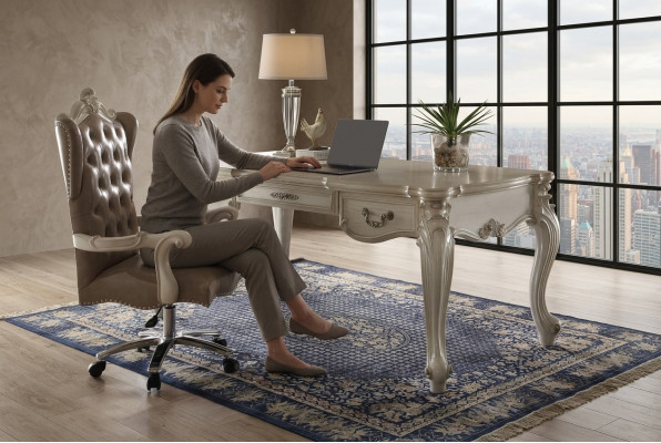 Bureaustoel Leren bekleding Draaibare computerstoel Decoratieve stoelen