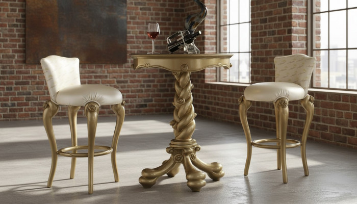 Barkruk Stoel Fauteuil Bar Huisbar voor toonbank Barplank Decoratie Barok