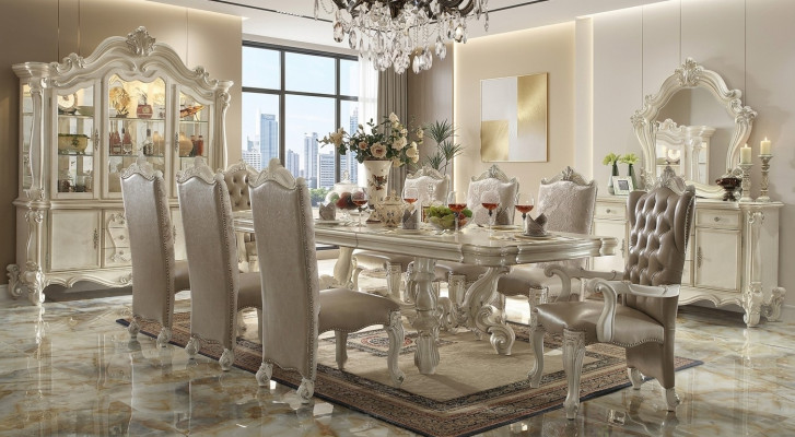 Barokstijl eetkamer set Luxe eettafel 8 stoelen Dressoir Spiegel