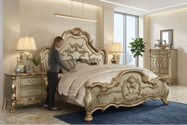 Bedontwerp Tweepersoonsbed Bedden Luxe Klassieker Barok Rococo Chesterfield Nieuw