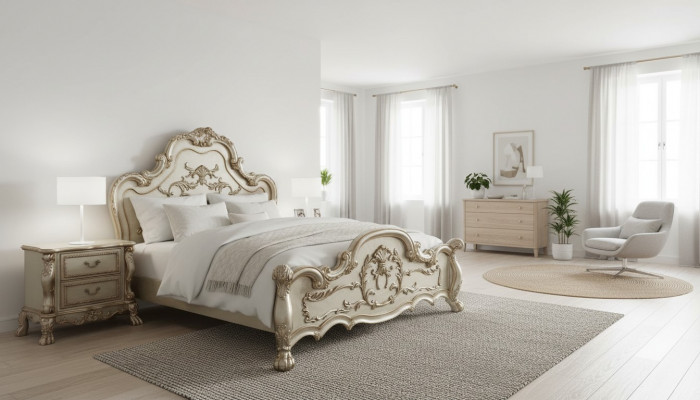 Bedontwerp Tweepersoonsbed Bedden Luxe Klassieker Barok Rococo Chesterfield Nieuw